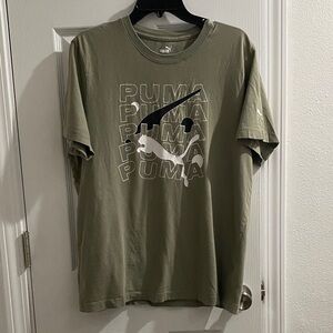 PUMA Men's Khaki Graphic Tee